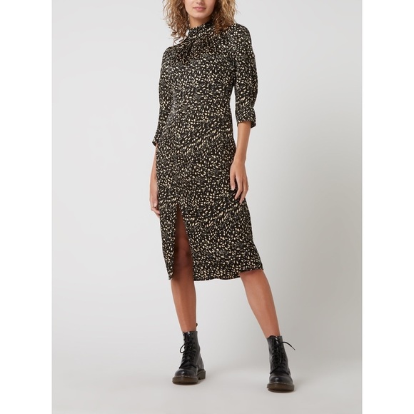 NEW Ba&sh Edmee Smocked Printed Midi Dress Size 1 / US Small (S) - Picture 1 of 10